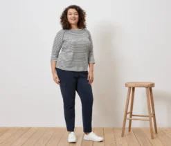 Gestreiftes Shirt mit 3/4-Arm