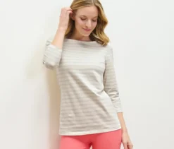 Gestreiftes Shirt mit 3/4-Arm