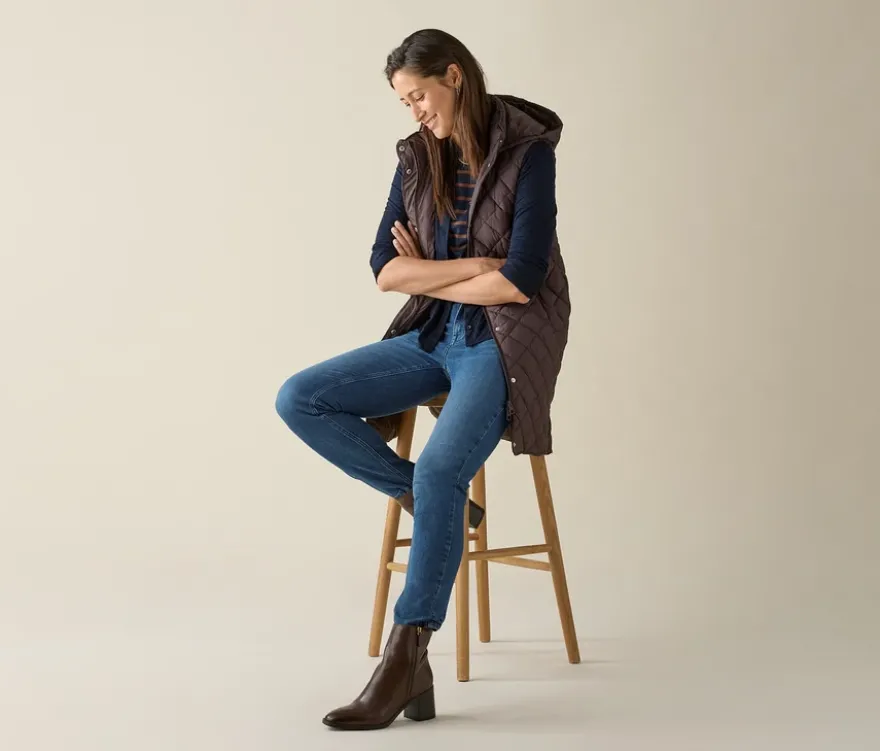 Gestreiftes Shirt mit 3/4-Arm, navy-cognac
