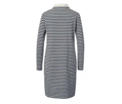 Gestreiftes Sweatkleid mit Polokragen