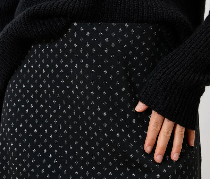 Glitzernder Jacquard-Rock