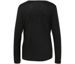 Glitzerndes Blusenshirt, schwarz