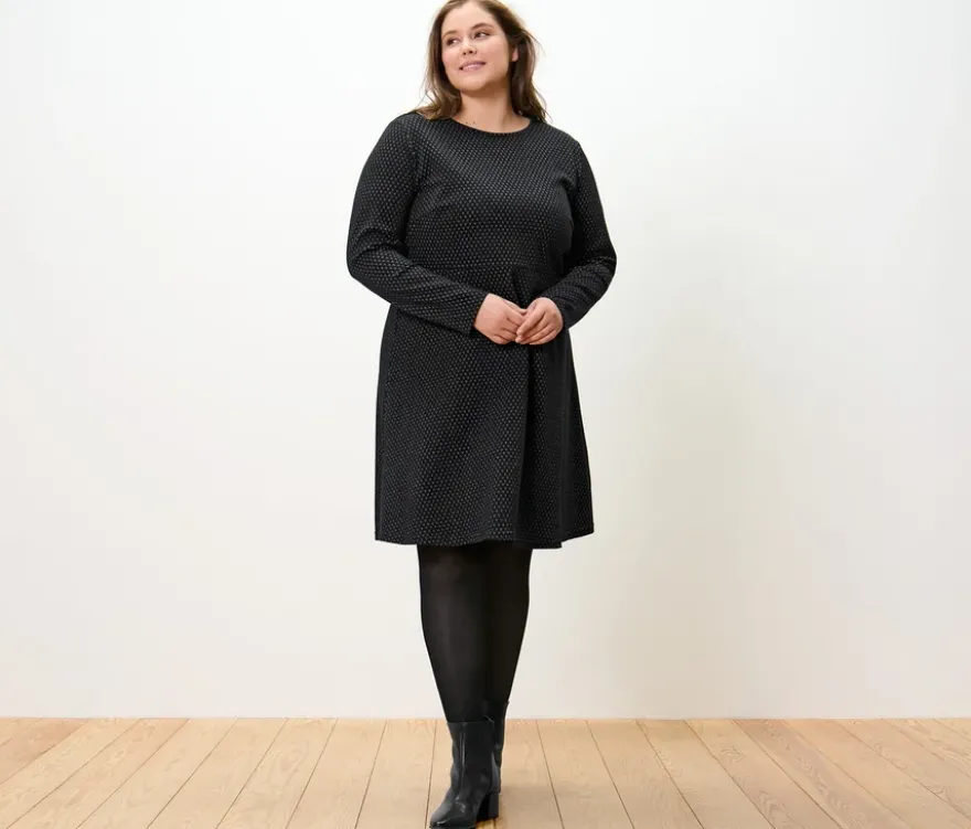 Glitzerndes Jacquard-Kleid