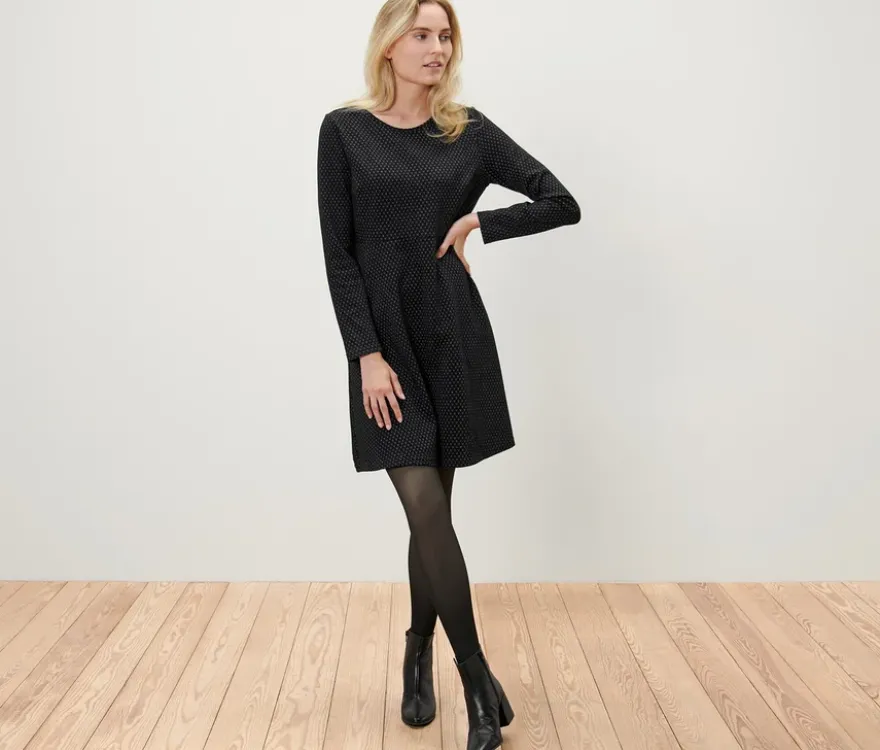 Glitzerndes Jacquard-Kleid