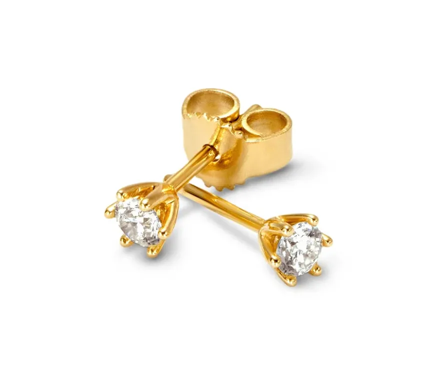 585 Gold-Ohrstecker mit 2 Brillanten