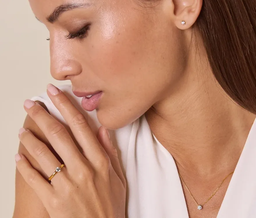 585 Gold-Ring mit Brillant