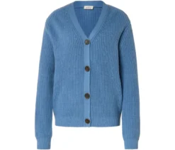 Grobstrick-Cardigan, blau