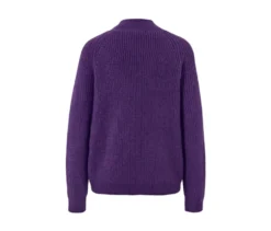 Grobstrickpullover mit Stehkragen, lila