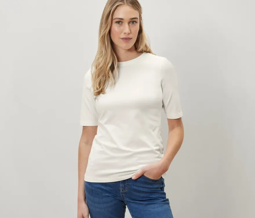 Halbarmshirt, creme
