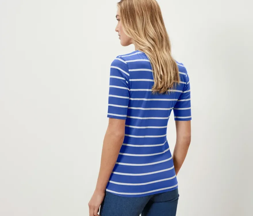 Halbarmshirt, gestreift