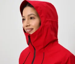 Halfzip-Skijacke, rot