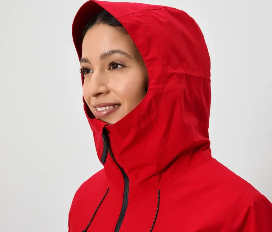 Halfzip-Skijacke, rot