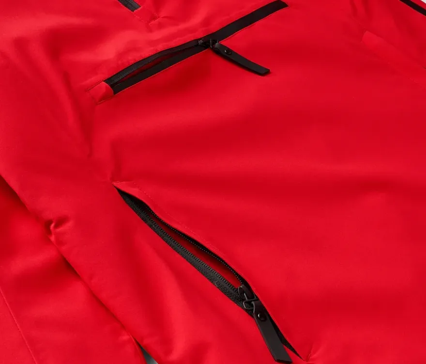 Halfzip-Skijacke, rot