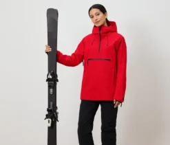 Halfzip-Skijacke, rot