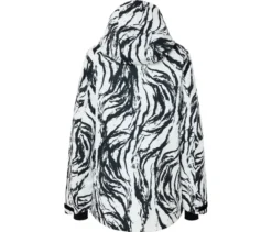 Halfzip-Skijacke, schwarz/weiß