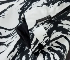 Halfzip-Skijacke, schwarz/weiß