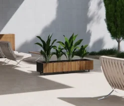 Herstera Pflanzkasten, ca. 150 x 40 cm, Holzoptik