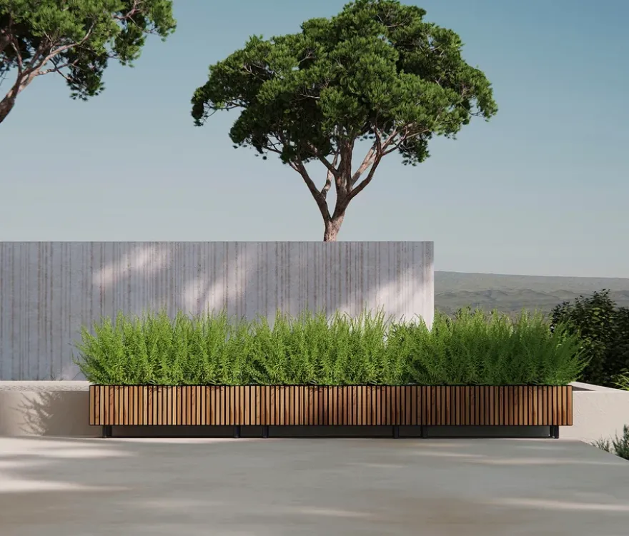 Herstera Pflanzkasten, ca. 100 x 40 cm, Holzoptik