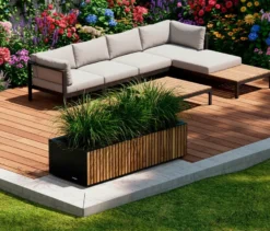 Herstera Pflanzkasten, ca. 100 x 40 cm, Holzoptik
