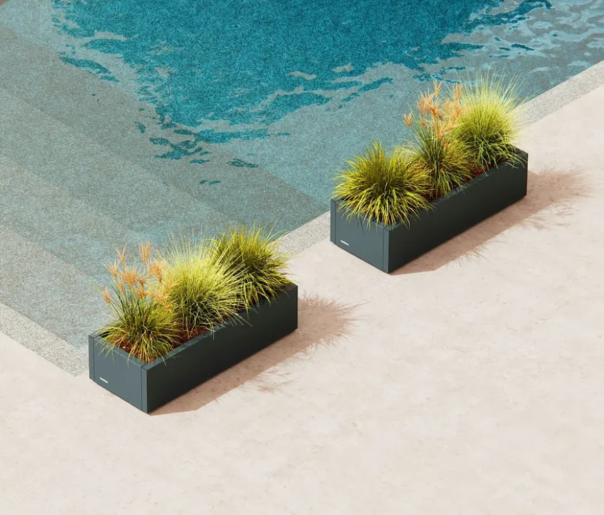 Herstera Pflanzkasten, ca. 100 x 40 cm, anthrazit