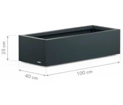 Herstera Pflanzkasten, ca. 100 x 40 cm, anthrazit