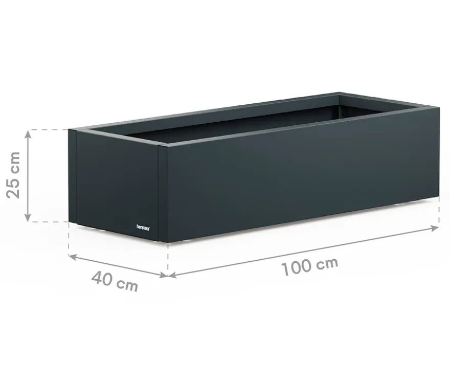 Herstera Pflanzkasten, ca. 100 x 40 cm, anthrazit
