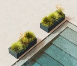 Herstera Pflanzkasten, ca. 100 x 40 cm, anthrazit
