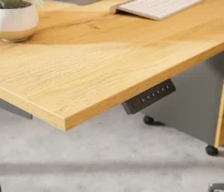 Höhenverstellbarer Schreibtisch »Lissabon«, 160 cm, Eiche/Schwarz