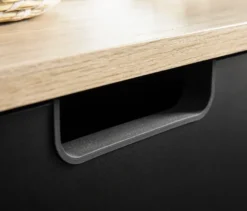 Highboard »Emmik« schwarz/weißeiche