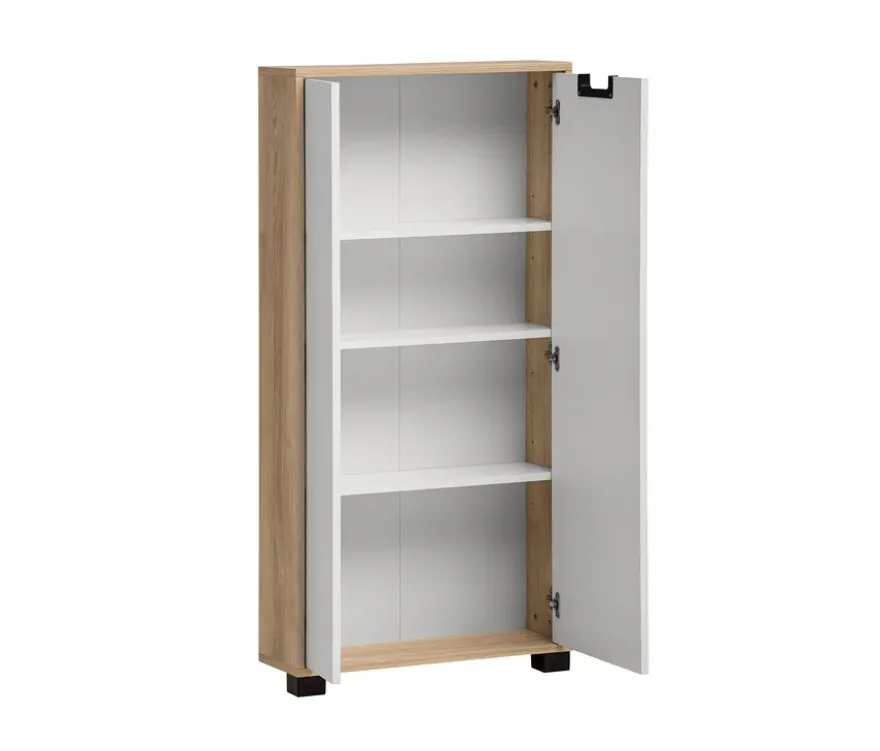 Highboard »Emmik«, weißeiche-matt-weiß