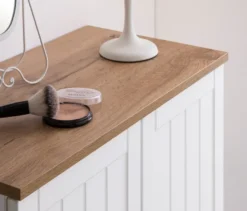 Highboard »Jelda«, matt weiß und Eiche-Dekor