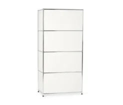 Highboard Metall »CN3« mit 4 Klappenfächern, weiß