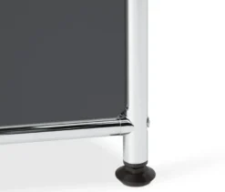 Highboard Metall »CN3« mit 4 Klappenfächern, grau