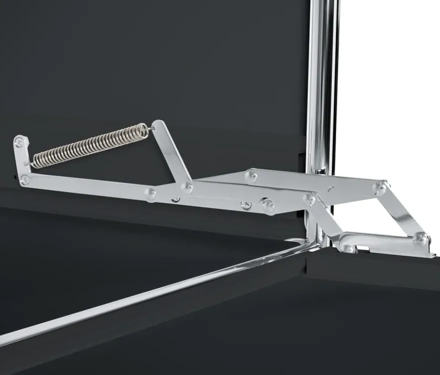 Highboard Metall »CN3« mit 4 Klappenfächern, schwarz