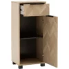 Highboard »Piazza«, Eichen-Dekor/Fischgräten-Dekor