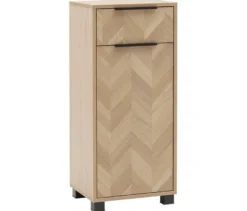 Highboard »Piazza«, Eichen-Dekor/Fischgräten-Dekor