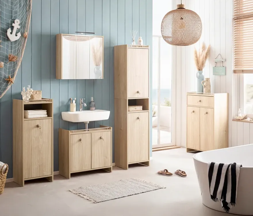 Highboard »Sonderby«, 2 Türen, Nordic Light Oak