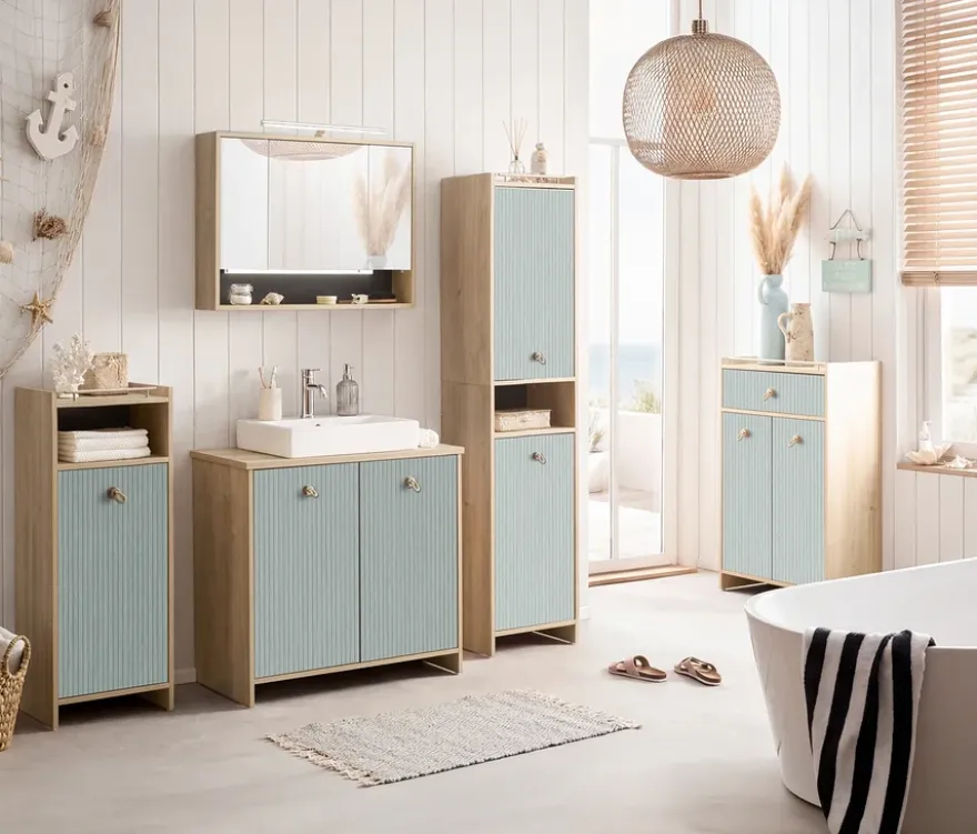 Highboard »Sonderby«, 1 Tür, Nordic Blue Oak