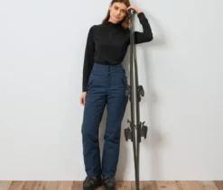 High-Waist-Skihose, blau