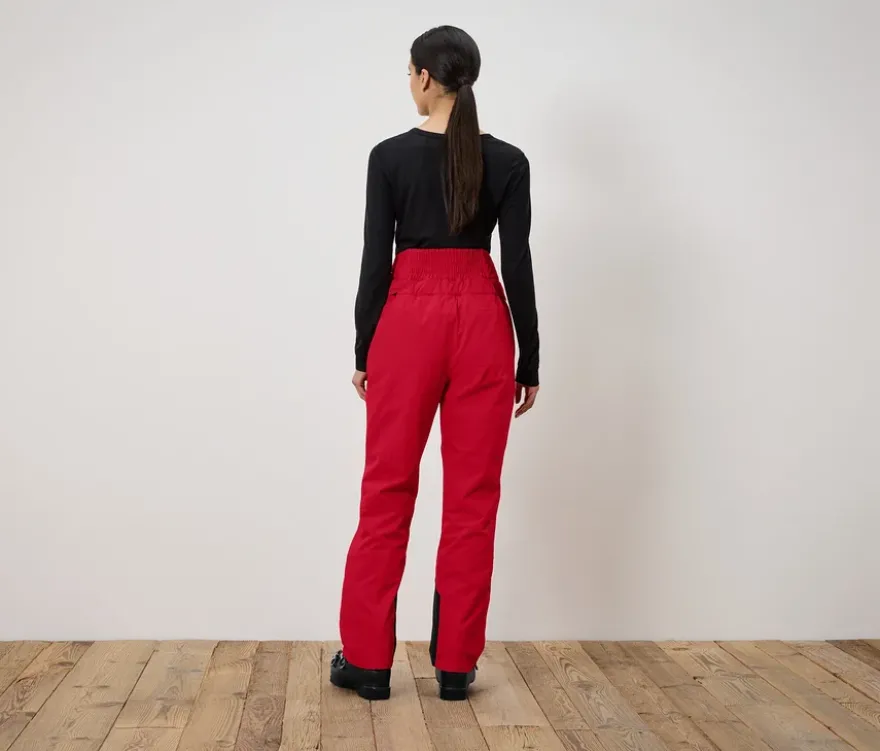 High-Waist-Skihose, rot