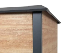 Hochbeet Schneckenschutz mit Frühbeetaufsatz, Holzoptik