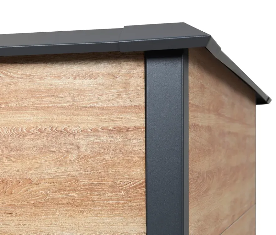 Hochbeet Schneckenschutz mit Frühbeetaufsatz, Holzoptik