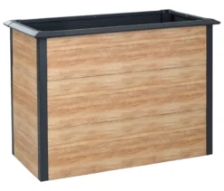 Hochbeet Schneckenschutz mit Frühbeetaufsatz, Holzoptik