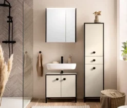 Hochschrank »Edda«, 2 Türen und 1 Schublade, cremebeige