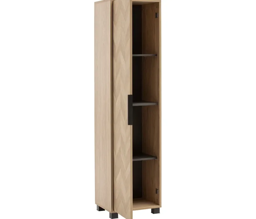 Hochschrank »Piazza«, Eichen-Dekor/Fischgräten-Dekor