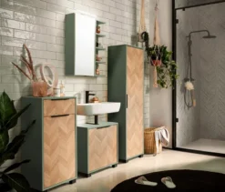 Hochschrank »Piazza«, pistazie, /Fischgräten-Dekor