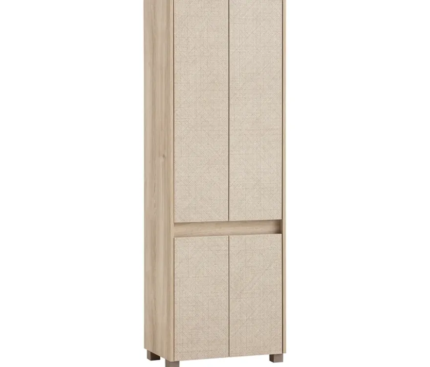 Hochschrank »Sander«, weißeiche/Canasta, 57 x 33 x 164,5 cm