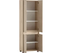 Hochschrank »Sander«, weißeiche/Canasta, 57 x 33 x 164,5 cm