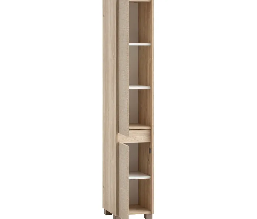 Hochschrank »Sander«, weißeiche/Canasta, 30,2 x 33 x 164,5 cm