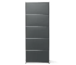 Hohes Regal Metall »CN3« mit Klappenfach, grau